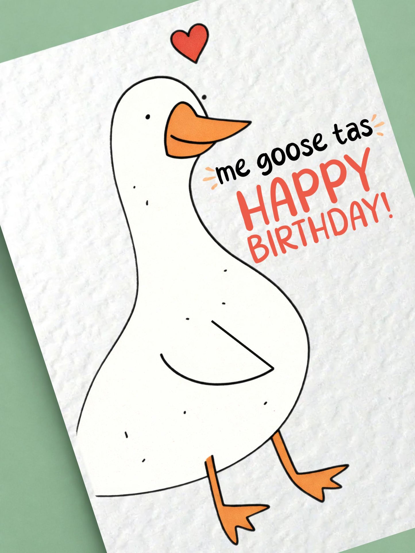 Cute Me Gustas Goose Birthday Card:I Like You Me Goose Tas Greeting Gift