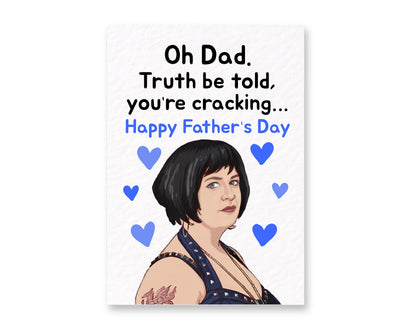 Nessa Greeting Card - Happy Father's Day You're Crackin... - Humorous Gift For Dad