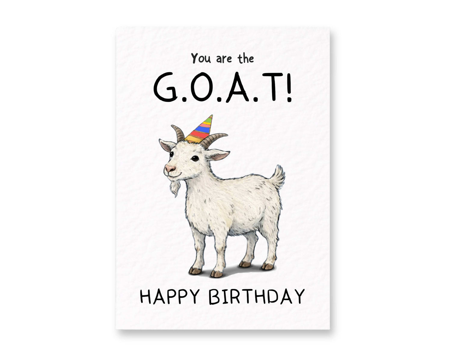 You Are The Goat Birthday Card, G.O.A.T Birthday Greeting Card