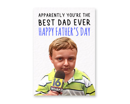 Apparently Meme Kid Father's Day Card: Humorous Greeting Card For Dad
