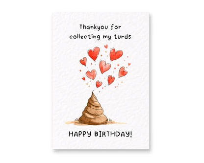 Dog Thank You Happy Birthday Funny Greeting Card