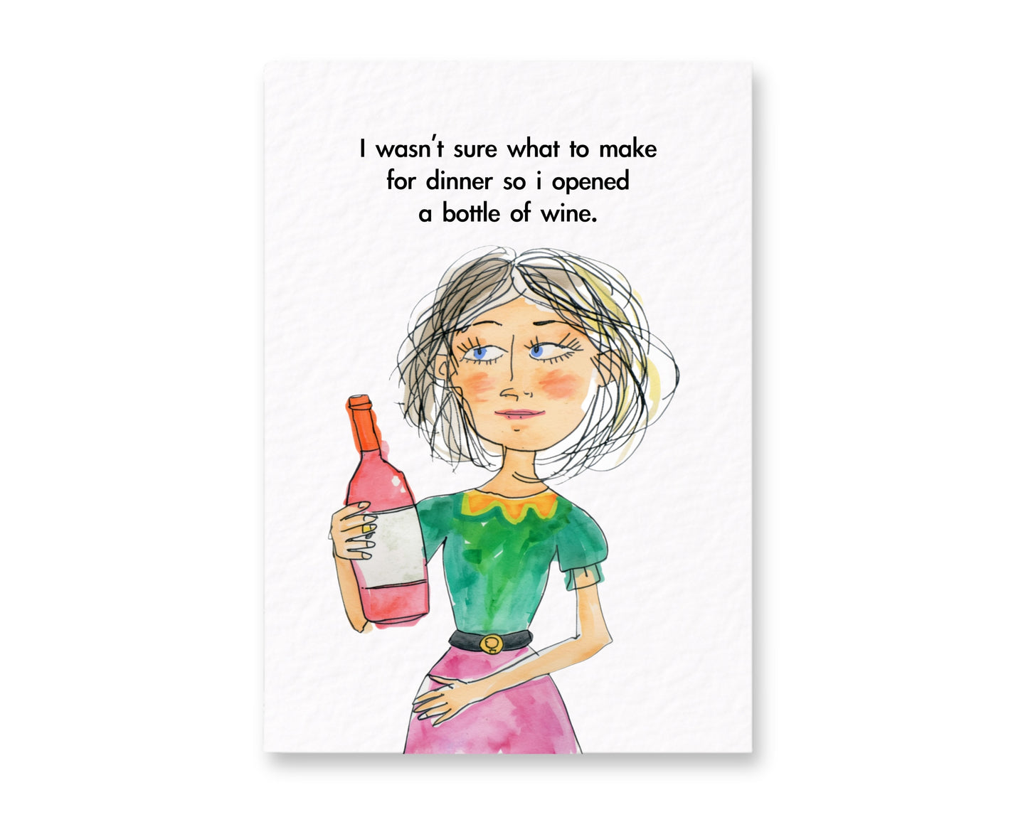 Wine Birthday Card For Friend, Funny Wine Lover Greeting Card, Best Friend Card