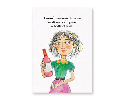 Wine Birthday Card For Friend, Funny Wine Lover Greeting Card, Best Friend Card