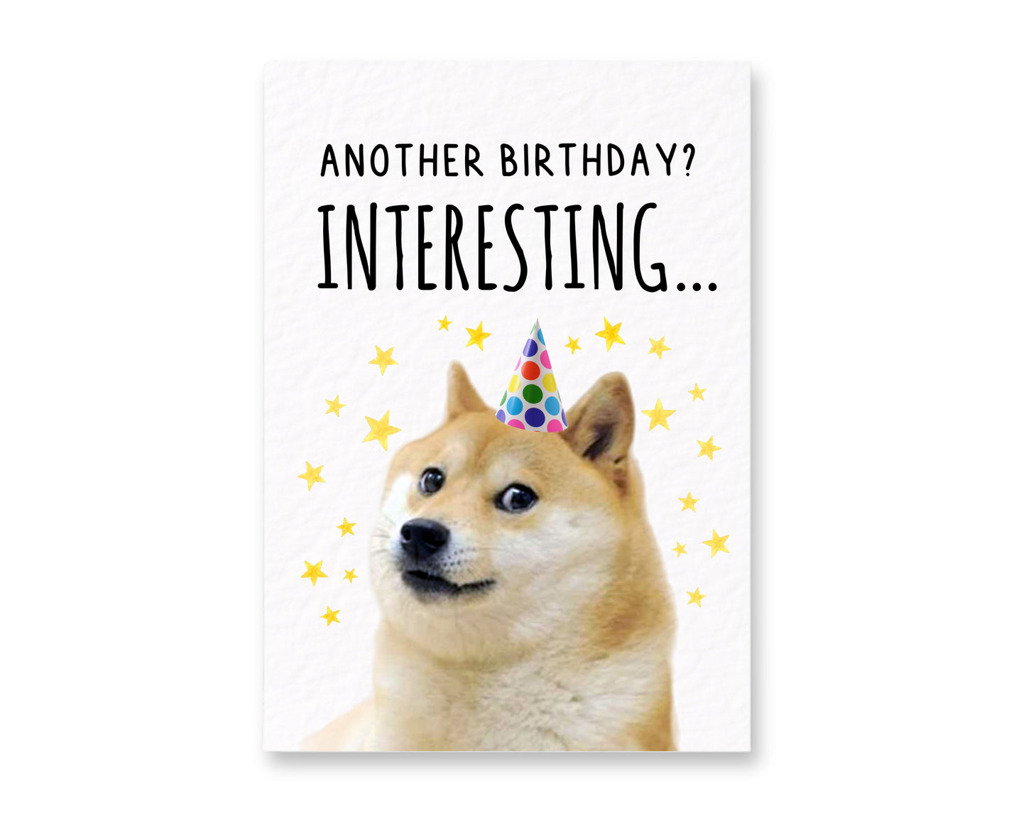 Cute Doge Viral Meme Greeting Card - Happy Birthday - Humorous Card - Funny Meme - Much Happy- Shiba Inu