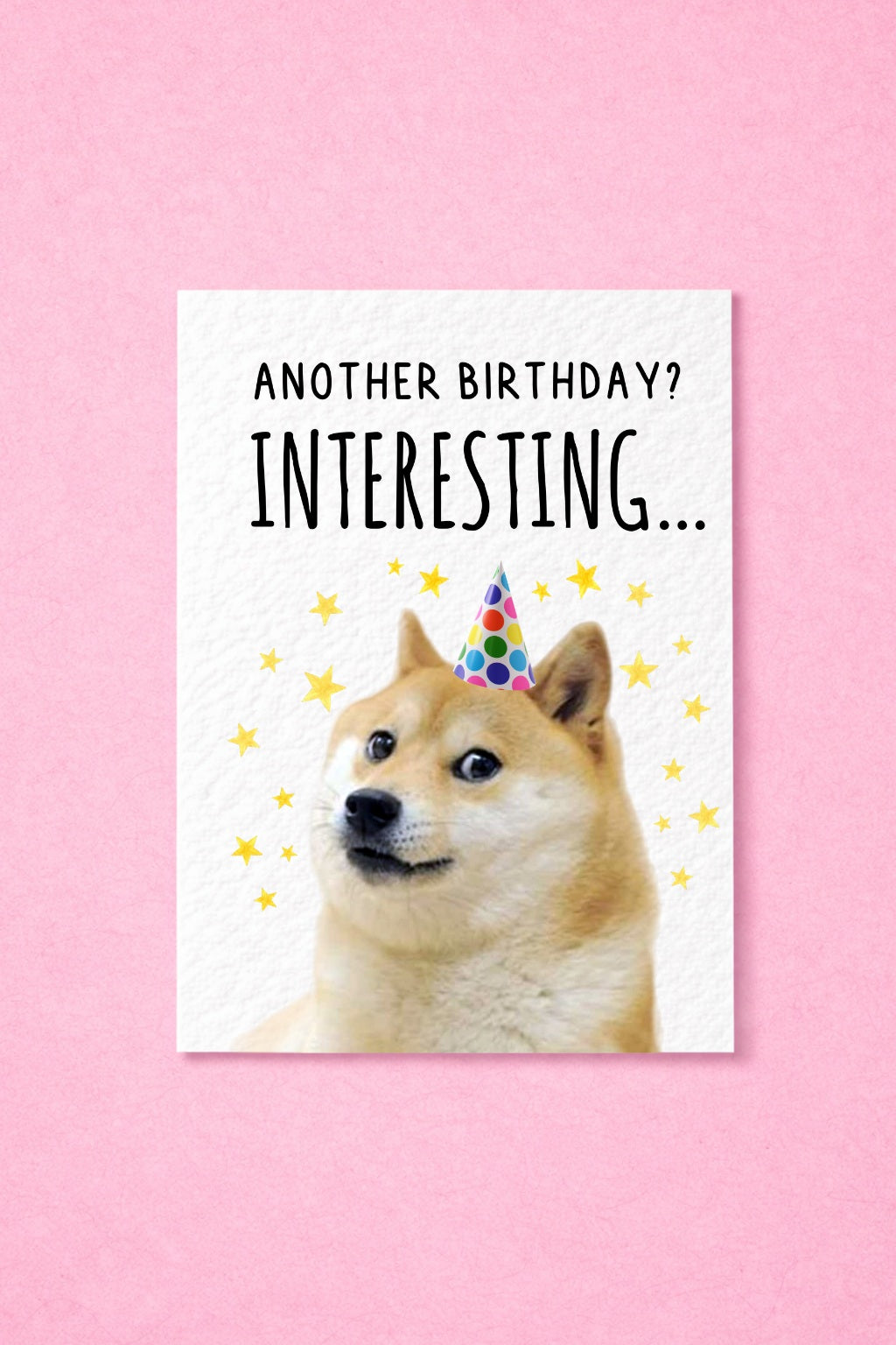 Cute Doge Viral Meme Greeting Card - Happy Birthday - Humorous Card - Funny Meme - Much Happy- Shiba Inu