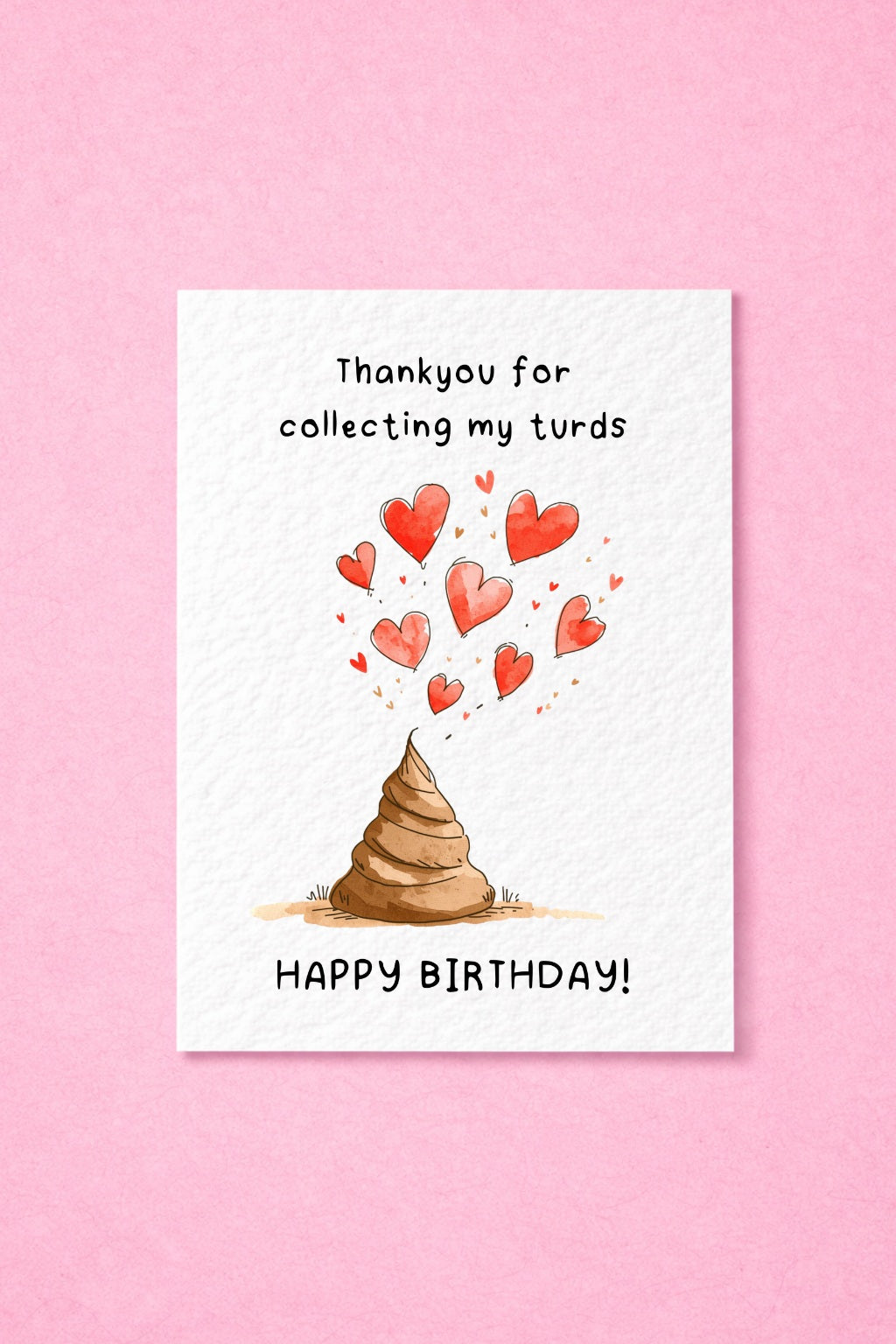 Dog Thank You Happy Birthday Funny Greeting Card