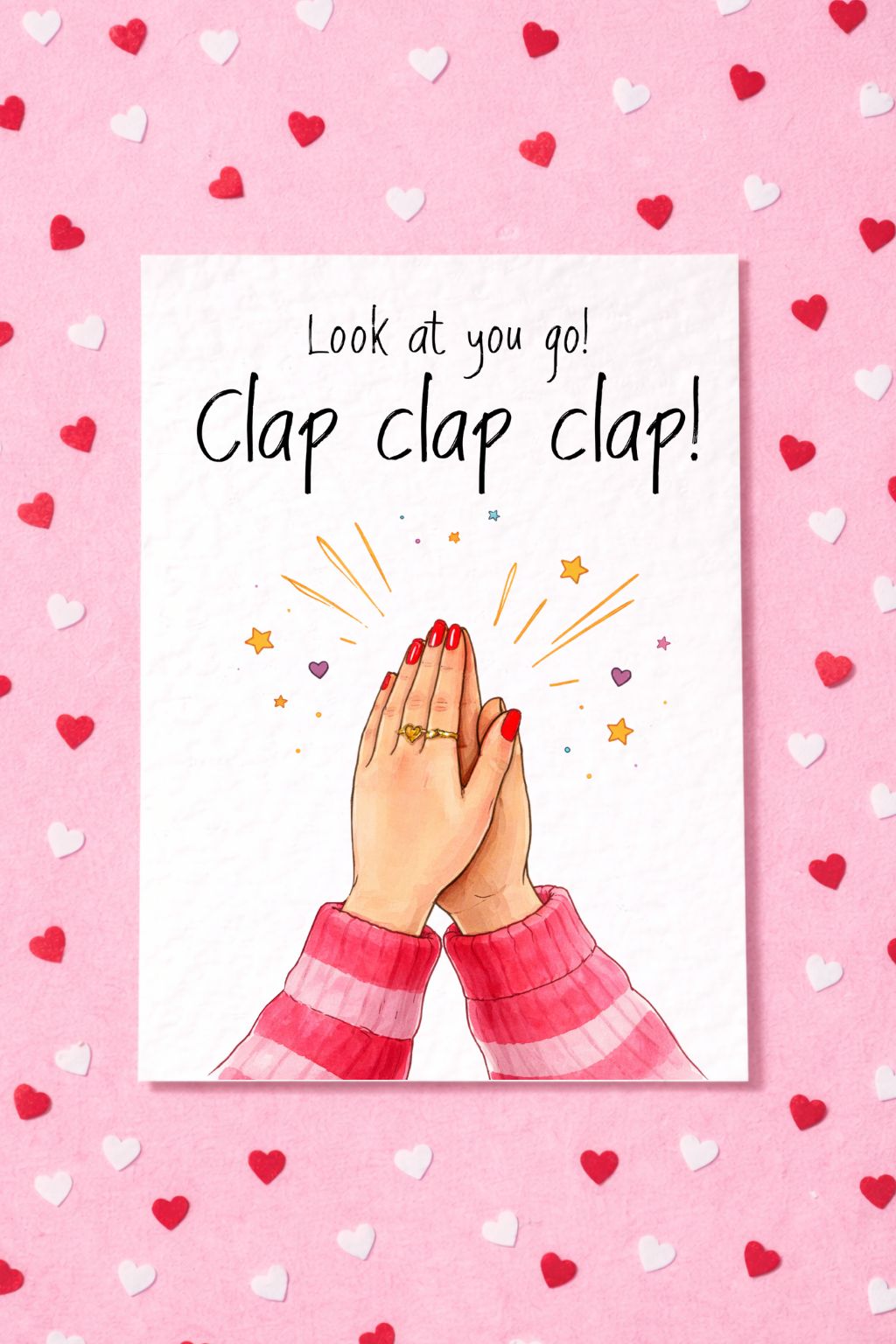 Look At You Go! Clap Well Done Card For Friend - Congratulations Greeting Card - Best Friend Card, Well Done