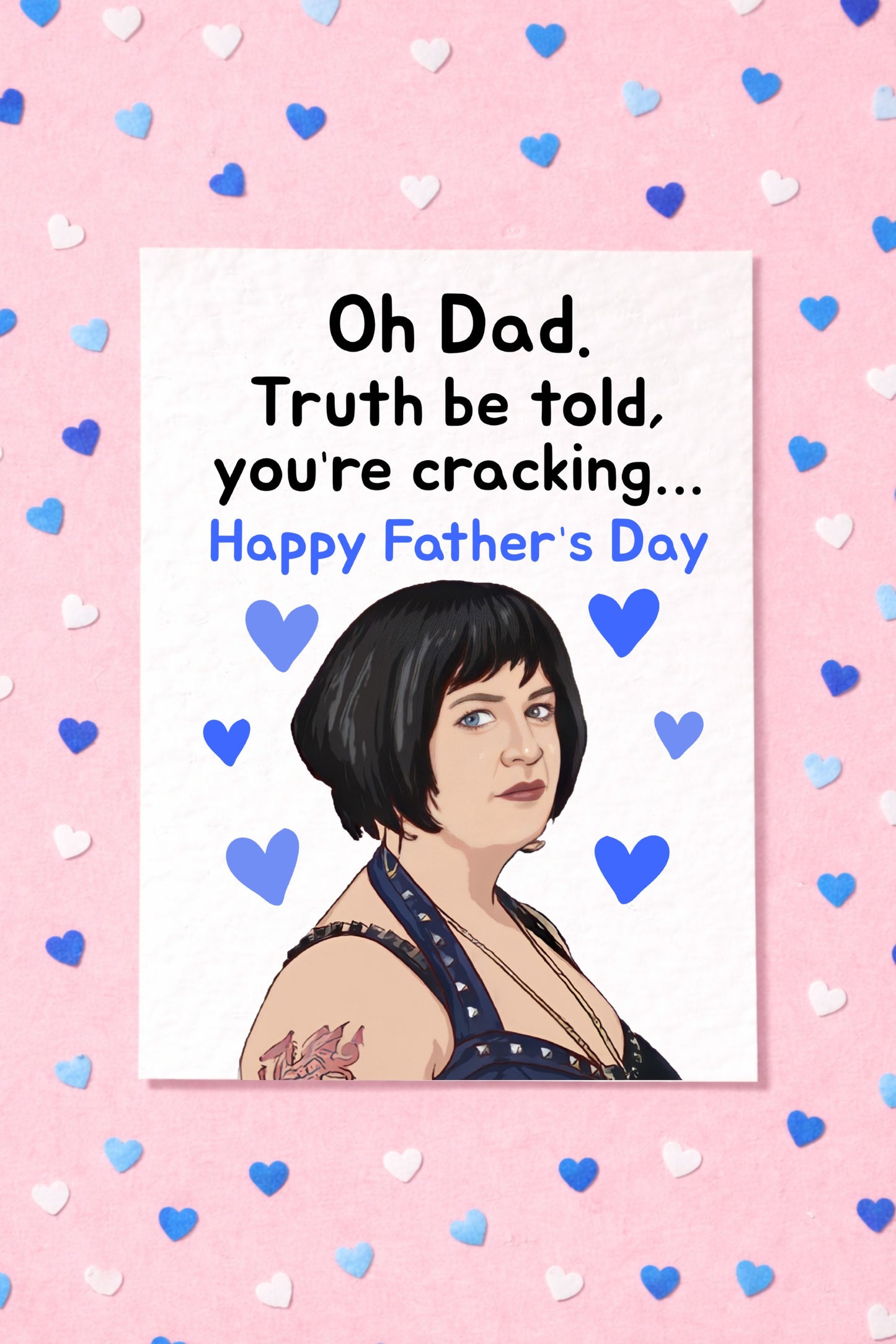 Nessa Greeting Card - Happy Father's Day You're Crackin... - Humorous Gift For Dad