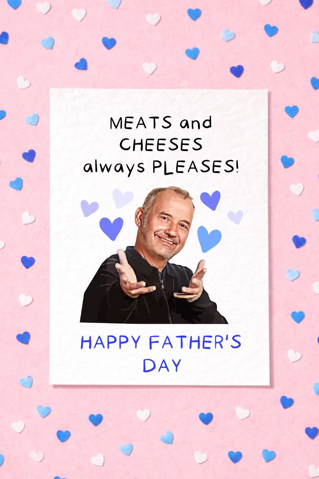 Bob Mortimer Greeting Father's Day Card - Meats and Cheeses Father's Day Card - Funny Comedian
