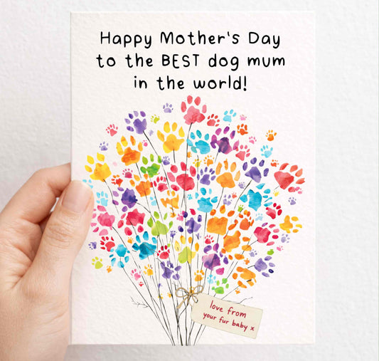 Mother's Day Card From The Dog, Pet Mother's Day Greeting Card