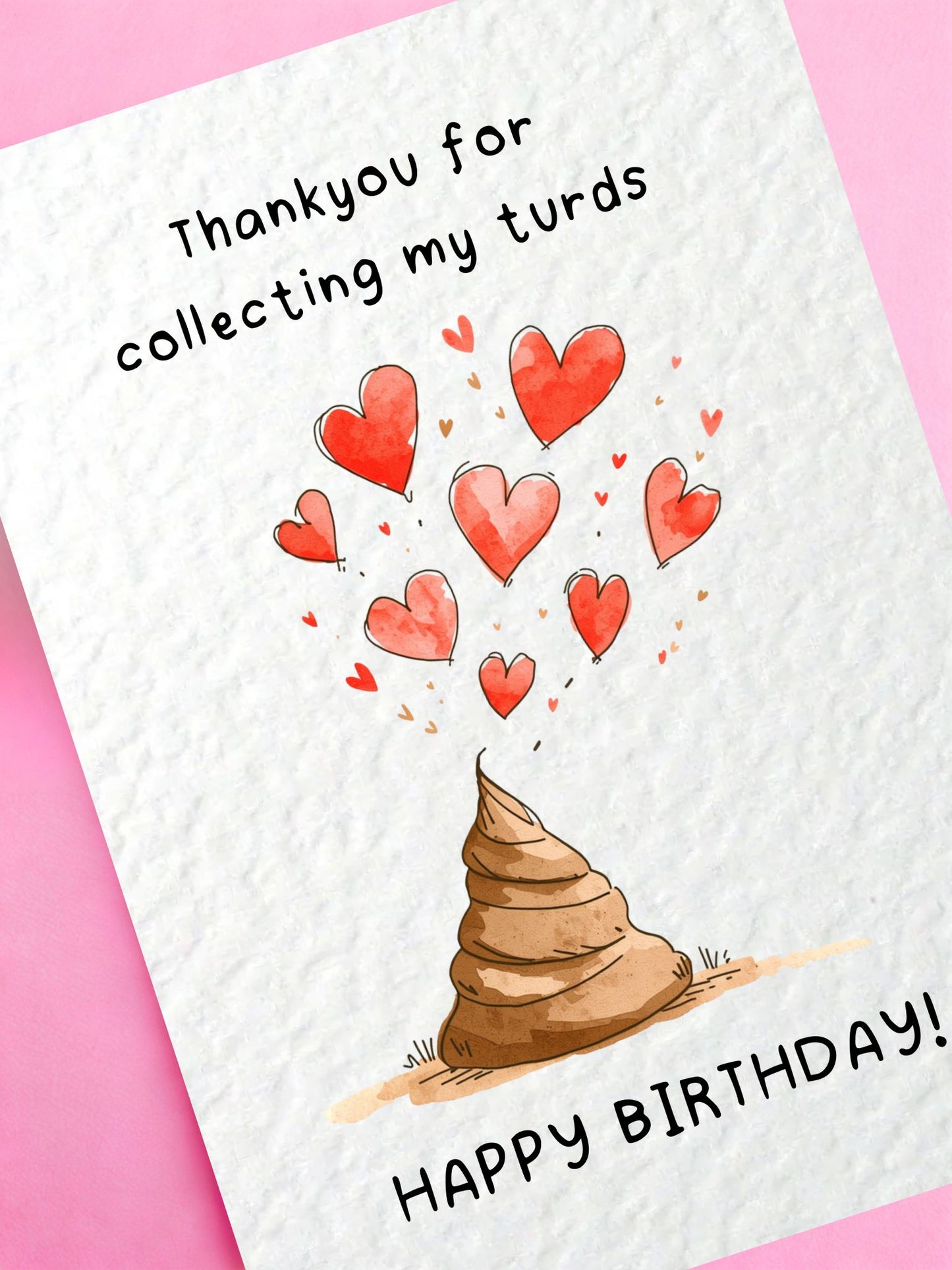 Dog Thank You Happy Birthday Funny Greeting Card