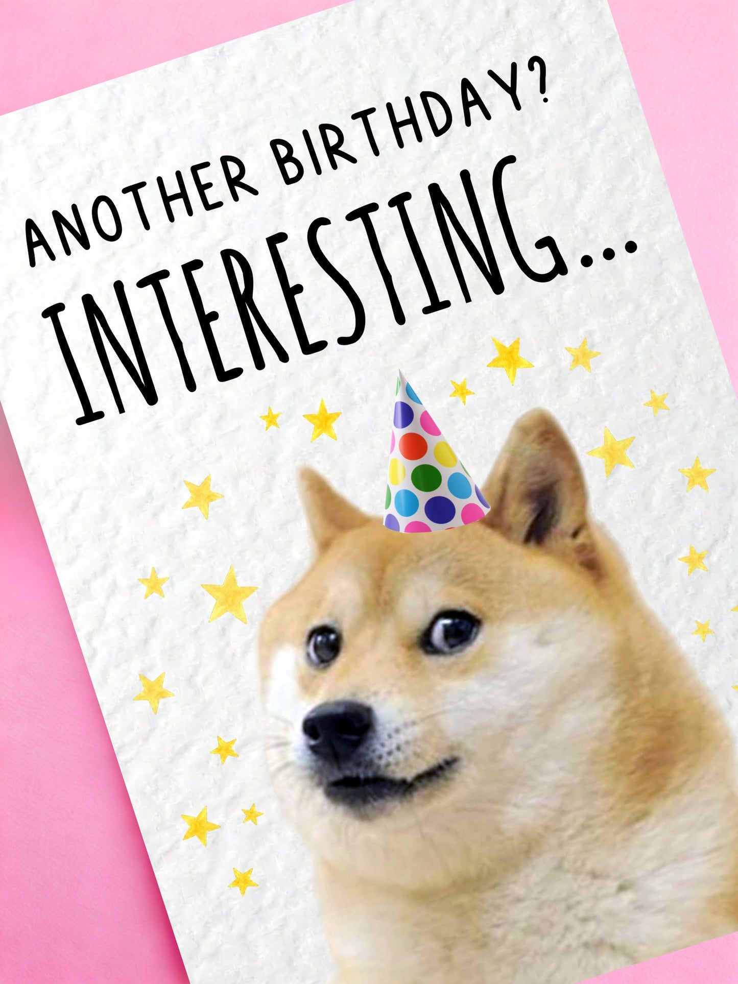 Cute Doge Viral Meme Greeting Card - Happy Birthday - Humorous Card - Funny Meme - Much Happy- Shiba Inu