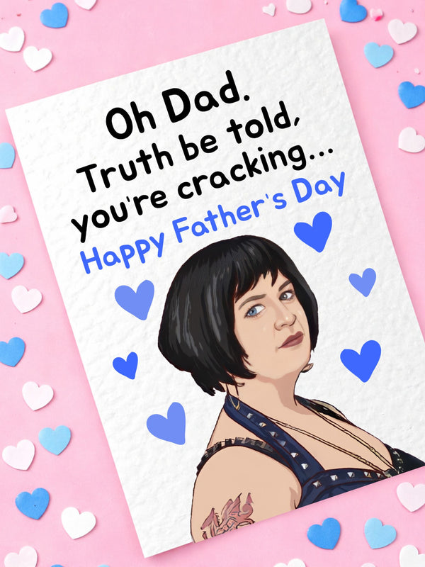 Nessa Greeting Card - Happy Father's Day You're Crackin... - Humorous Gift For Dad