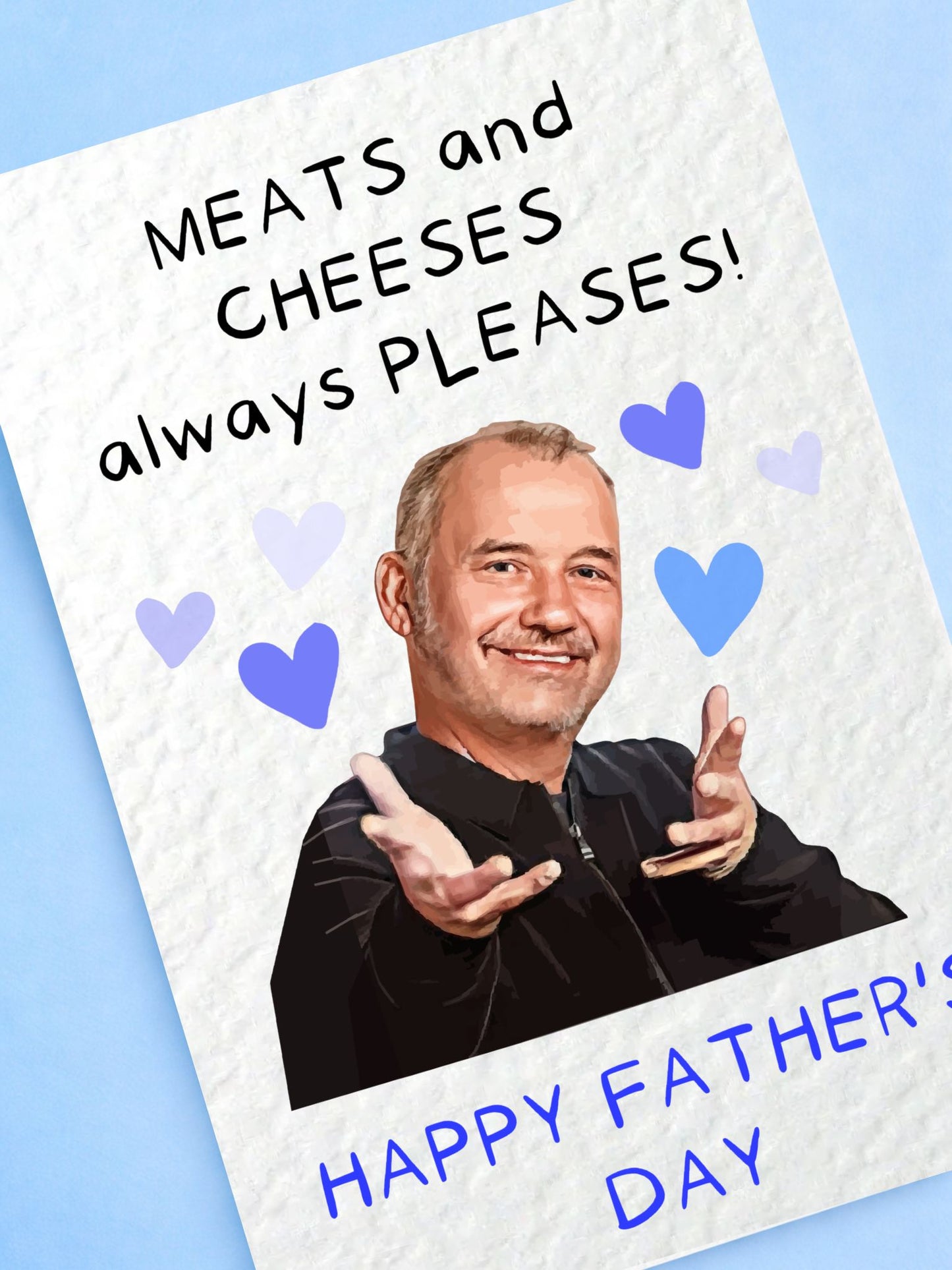 Bob Mortimer Greeting Father's Day Card - Meats and Cheeses Father's Day Card - Funny Comedian