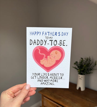Daddy-To-Be Father’s Day Card, First Father’s Day Card, Dad To Be Gift From Bump, Pregnancy Announcement Card, New Dad Card