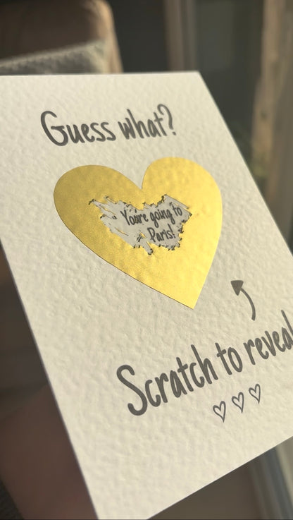 Birthday Surprise Scratch Card, Gift Reveal, Surprise Greeting Card, Birthday Card, Surprise Trip, Holiday, Birthday Gift