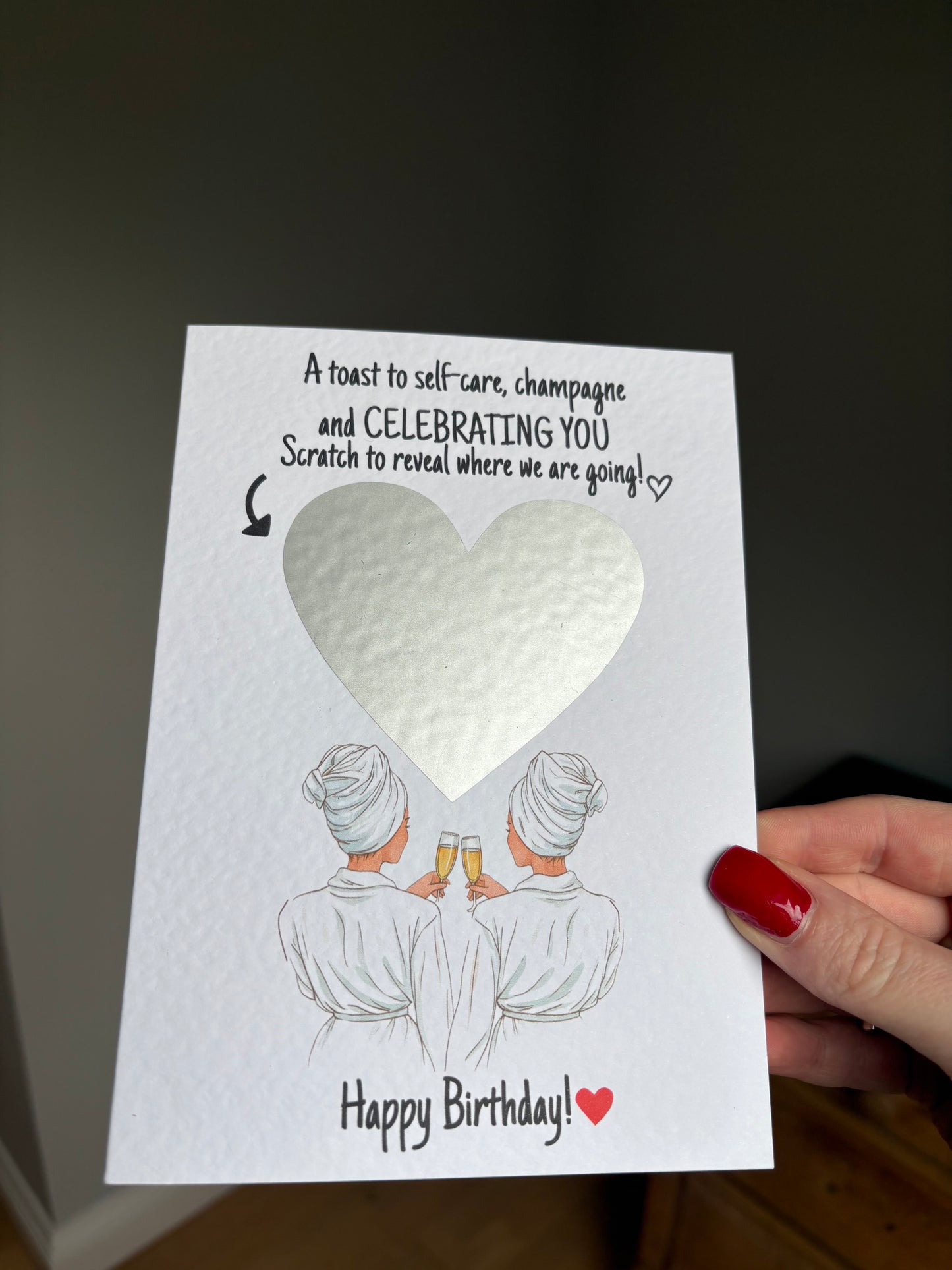 Bestie Spa Birthday Card: Self-Care Wellness Greeting Card