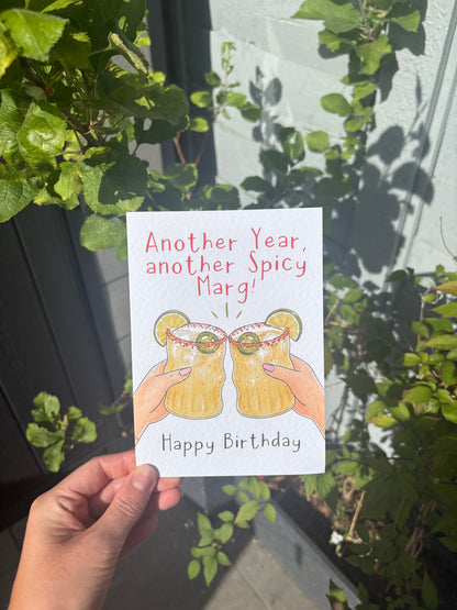 Cocktail Hugo Spritz, Aperol, Spicy Margs Birthday Card, You Are the Hugo to My Spritz, Funny Cocktail Birthday Trio Set Greeting Gift