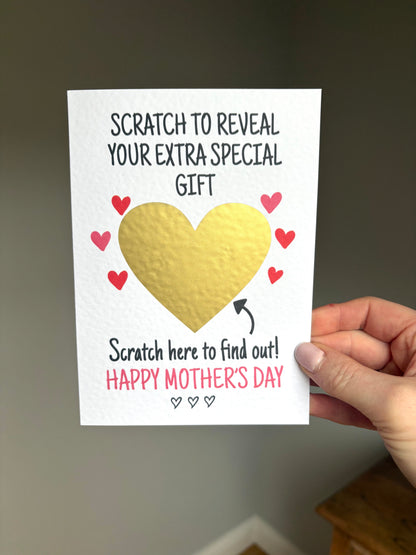 MOTHER'S DAY Surprise Card, Gift Reveal, Funny Greeting Card, Surprise Gift, Red Heart