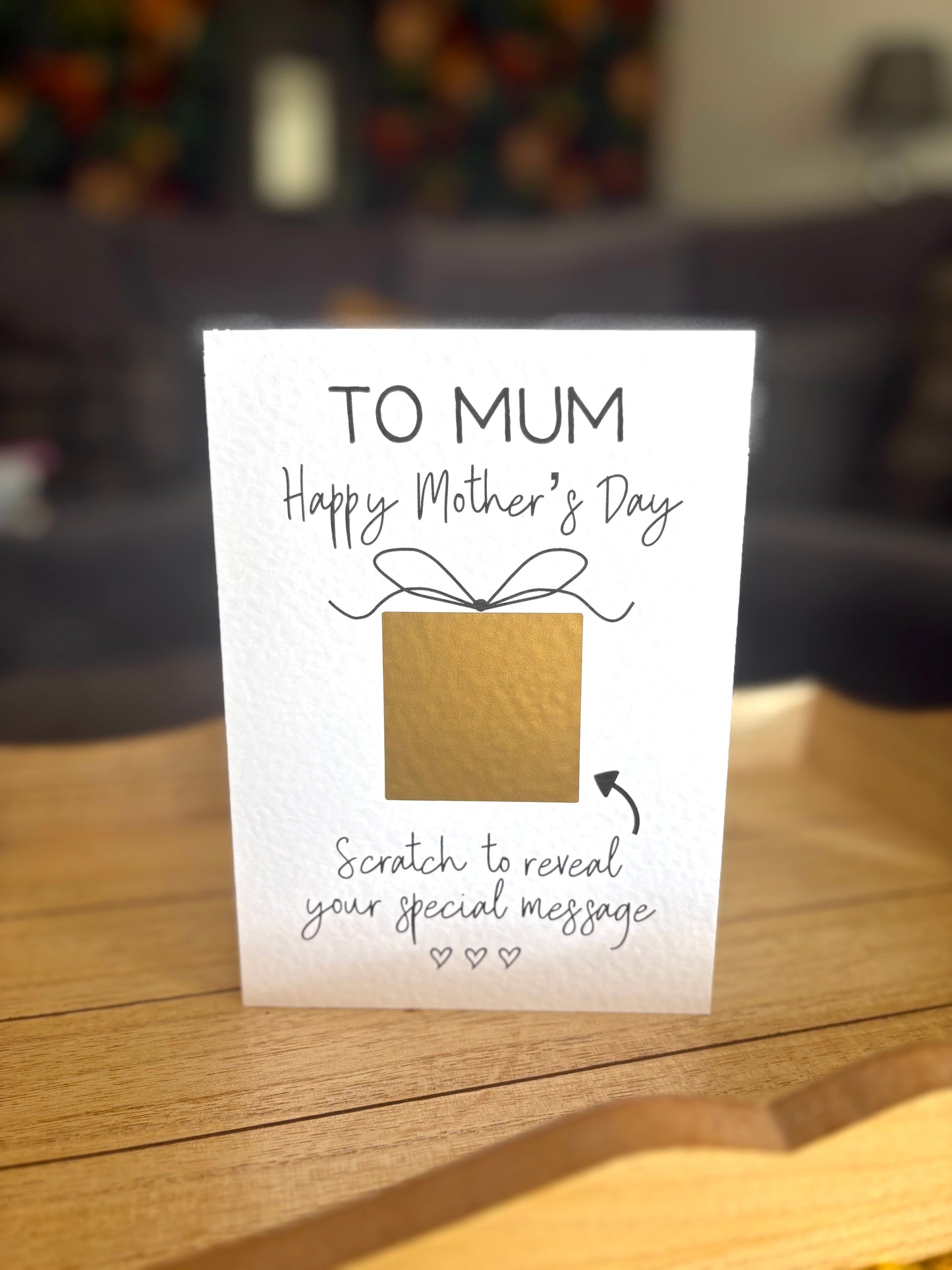Mother's Day Surprise Scratch Card, You're One In A Million, Greeting Card, Surprise Gift, Gold Gift Present Box