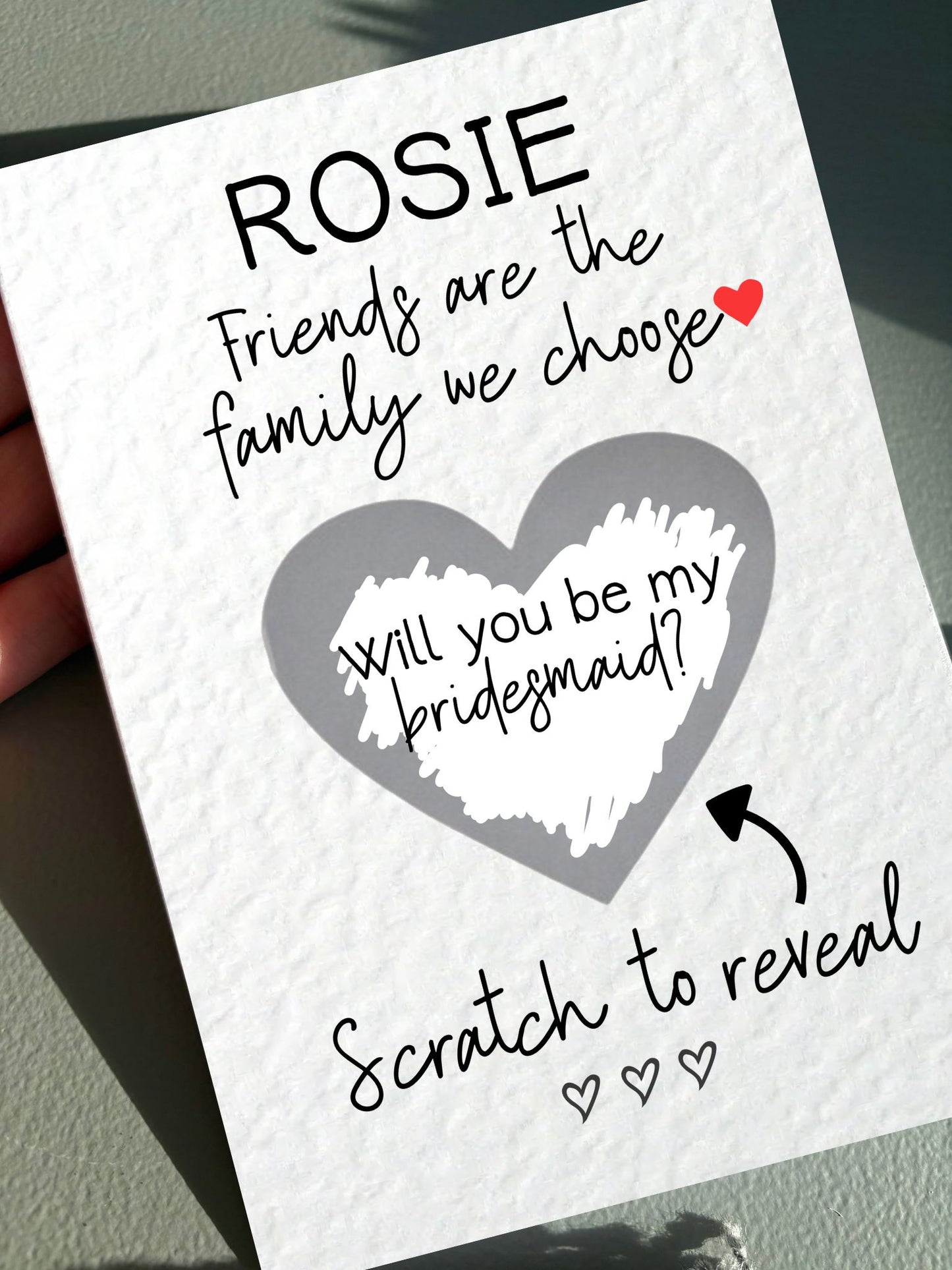 Will You Be My Bridesmaid Scratch Off Card Bridesmaid Scratch Wedding Card, Maid Of Honour Scratch Surprise Reveal Luxury Card