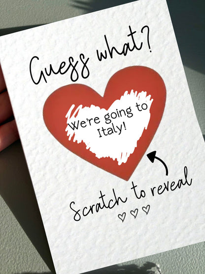 Birthday Surprise Scratch Card, Gift Reveal, Surprise Greeting Card, Birthday Card, Surprise Trip, Holiday, Birthday Gift, Anniversary Card