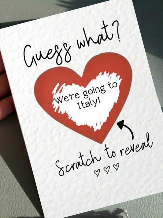 Birthday Surprise Scratch Card, Gift Reveal, Surprise Greeting Card, Birthday Card, Surprise Trip, Holiday, Birthday Gift, Anniversary Card
