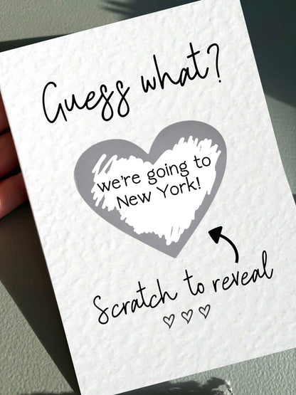 Birthday Surprise Scratch Card, Gift Reveal, Surprise Greeting Card, Birthday Card, Surprise Trip, Holiday, Birthday Gift, Anniversary Card