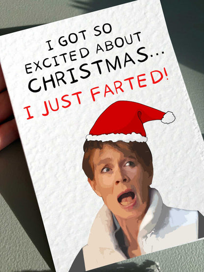 Celia Fart Christmas Greeting Card - Christmas Card  For Friend- Funny Comedian, Funny Christmas Card For Him, Card For Her, Friend