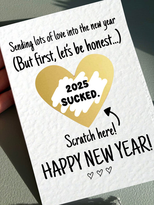 New Year Surprise Scratch Card, Gift Reveal, Surprise Greeting Card, Christmas Card, Surprise Trip, Holiday, Christmas Gift