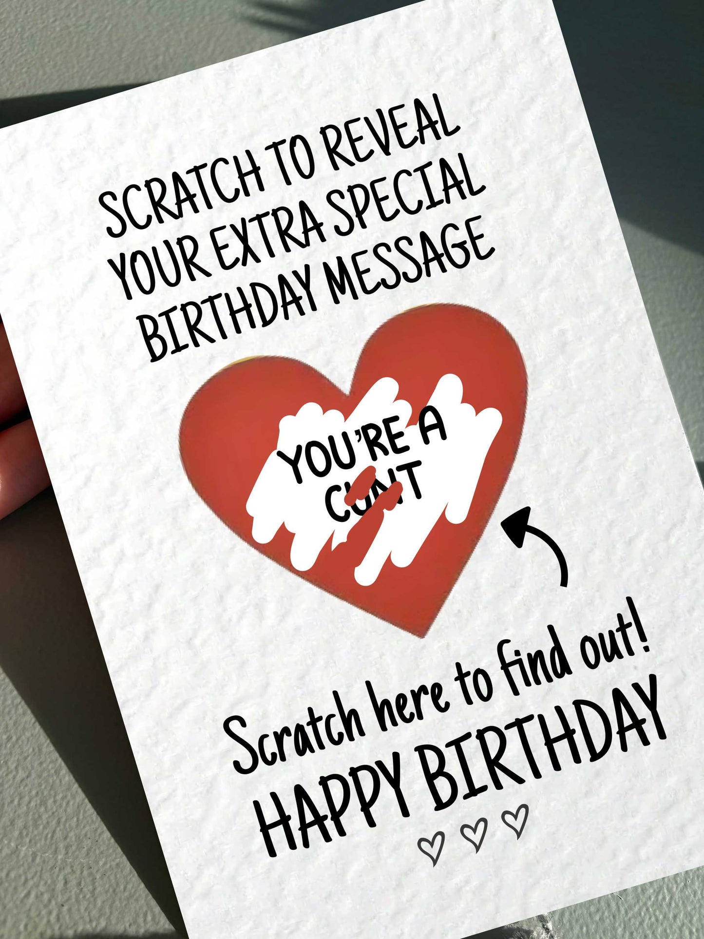 Funny Birthday Surprise Scratch Card, Cheeky Gift Reveal Greeting Card, Rude Birthday Gift For BoyFriend, Brother Partner, Husband