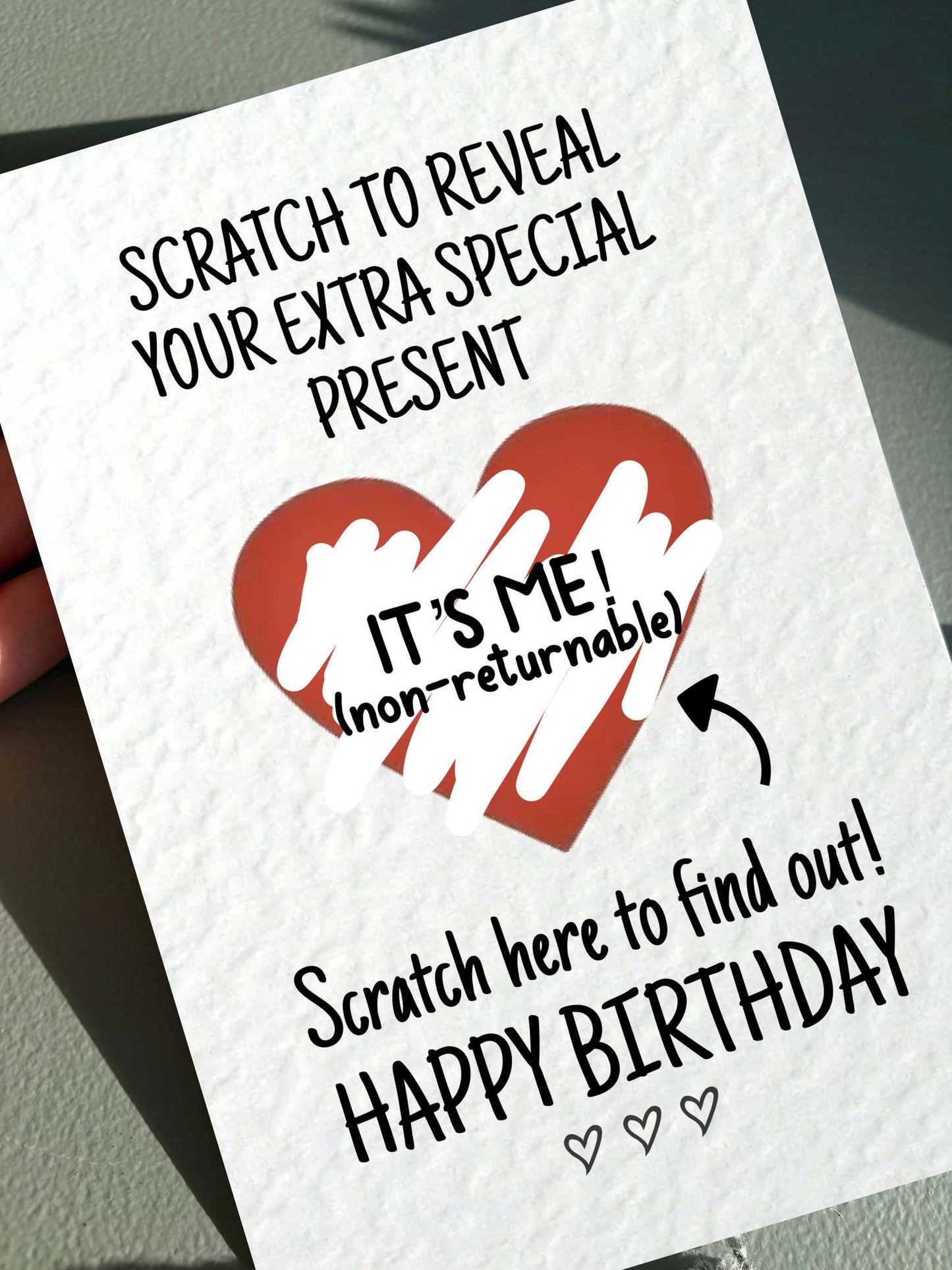 Funny Birthday Surprise Scratch Card, Cheeky Gift Reveal Greeting Card, I'm The Gift,Rude Birthday Gift For BoyFriend, Brother Partner