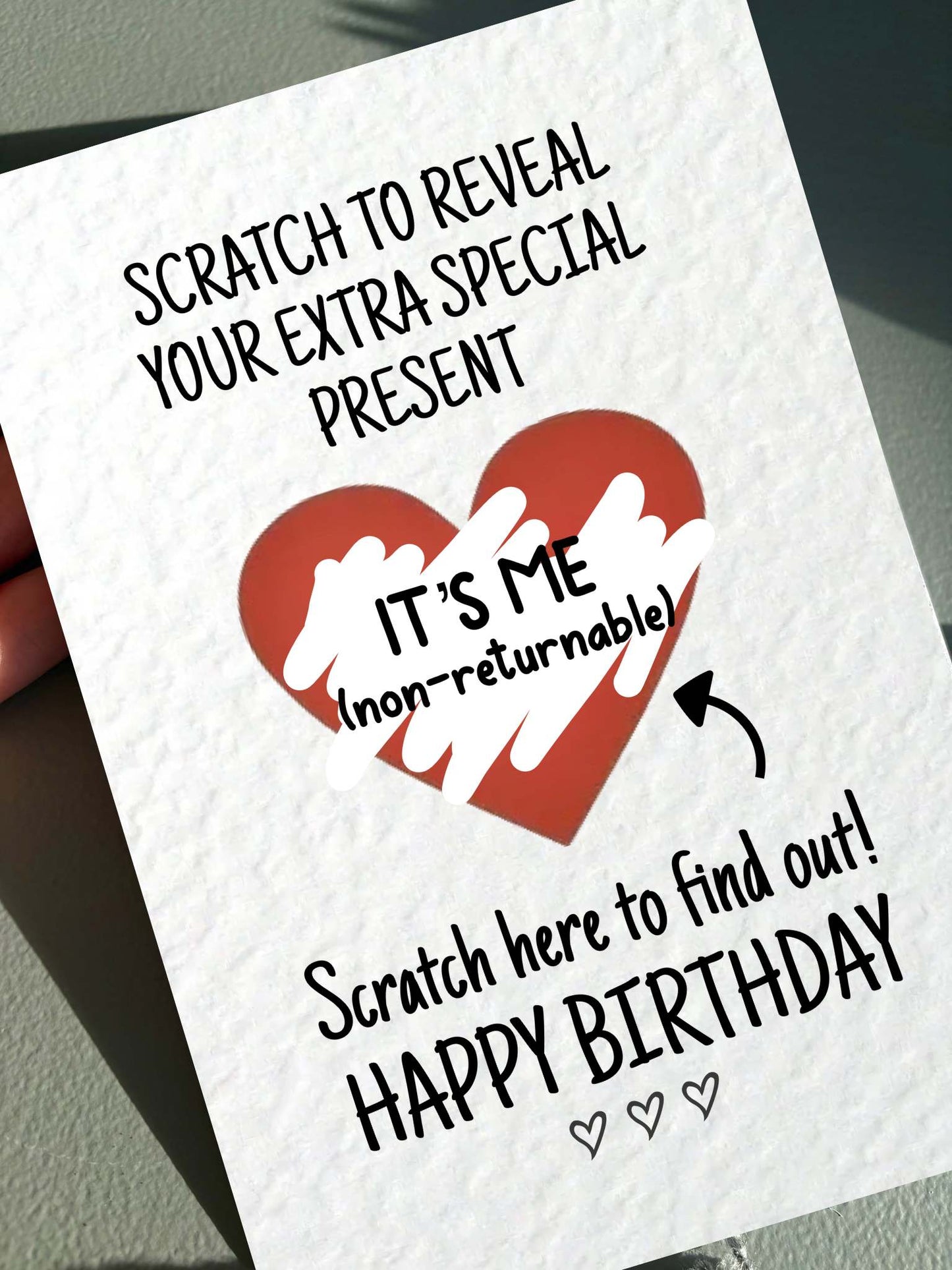 Funny Birthday Surprise Scratch Card, Cheeky Gift Reveal Greeting Card, I'm The Gift,Rude Birthday Gift For BoyFriend, Brother Partner