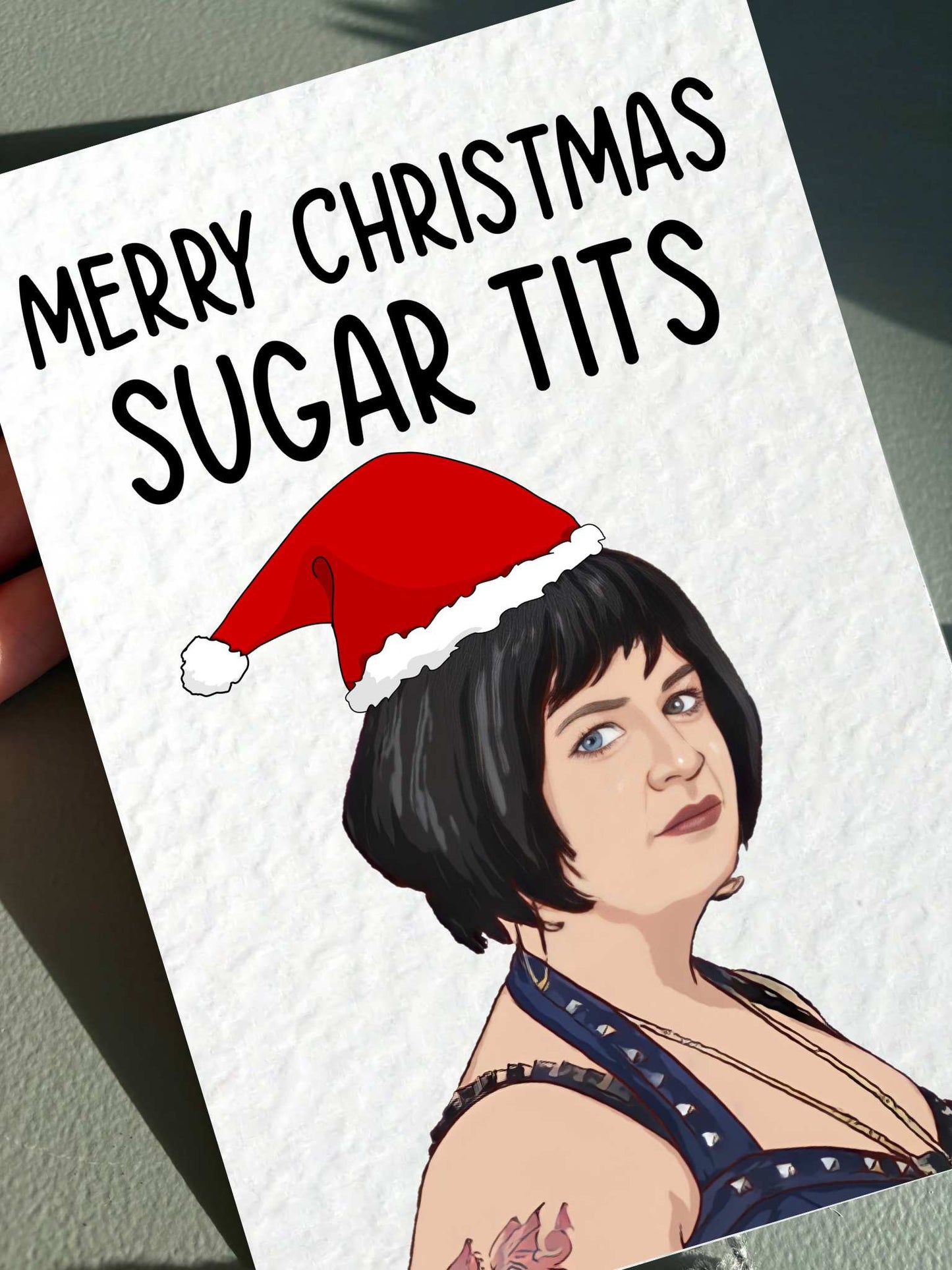 Nessa Greeting Card - Merry Christmas Sugar Tits - Humorous - Gavin and Stacey