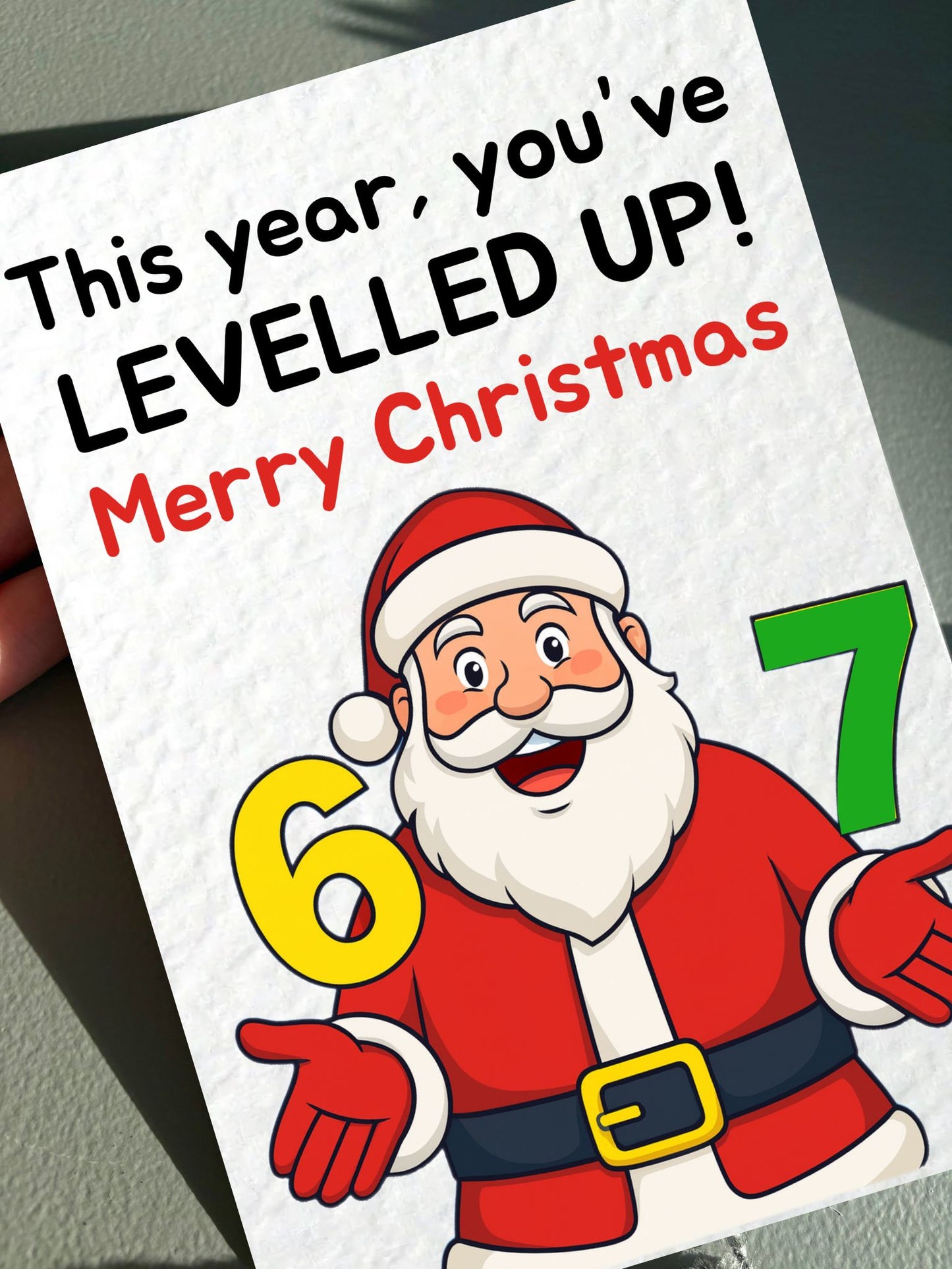 Funny 6-7 Christmas Greeting Card - Christmas Card  For Friend, Child, Funny Christmas Card