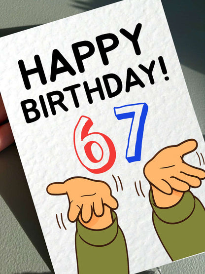 Funny 6-7 Birthday Greeting Card - Birthday Card  For Friend, Child, Funny Birthday Card