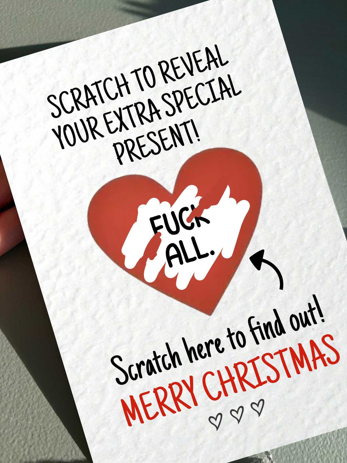 Funny F ALL Birthday Surprise Scratch Christmas Greeting Card, Cheeky Gift Reveal, Rude Gift For BoyFriend, Partner, Friend, Sibling