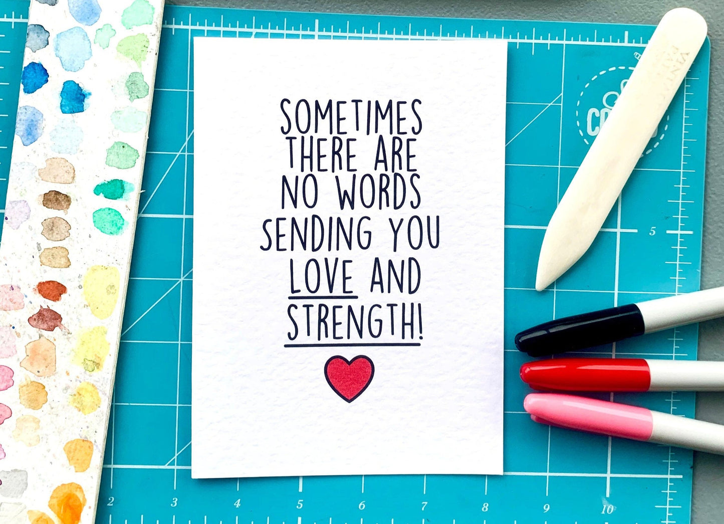 Bereavement Card - Sympathy Card - Sometimes There Are No Words- Sending Love And Strength