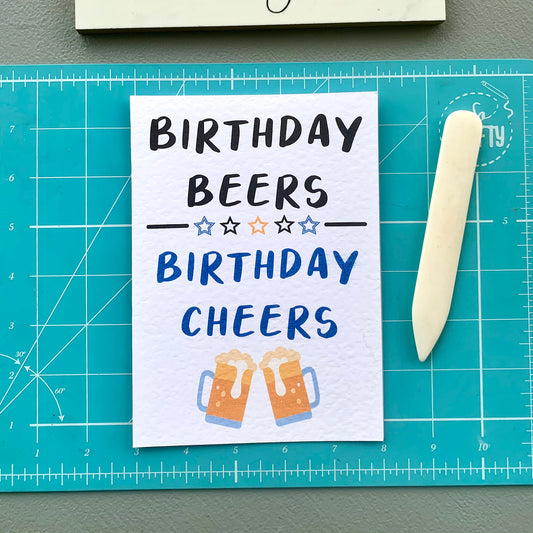 Beer Card, Birthday Cheers Luxury Birthday Card - Card For Dad- Brother - Uncle - Grandad