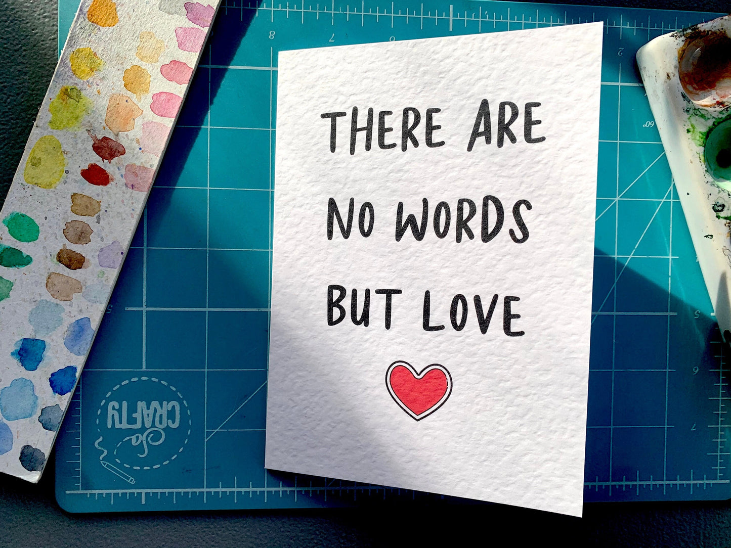 Bereavement Card - Sympathy Card - There Are No Words But Love