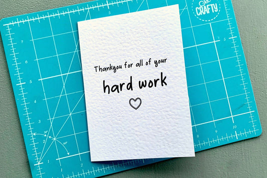 Thank You Card - Thank You For All Of Your Hard Work - Gratitude Card - Key Workers