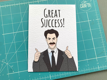 Borat Congratulations Card - Funny Greeting Card - Sacha Noam Baron Cohen - Rude Card