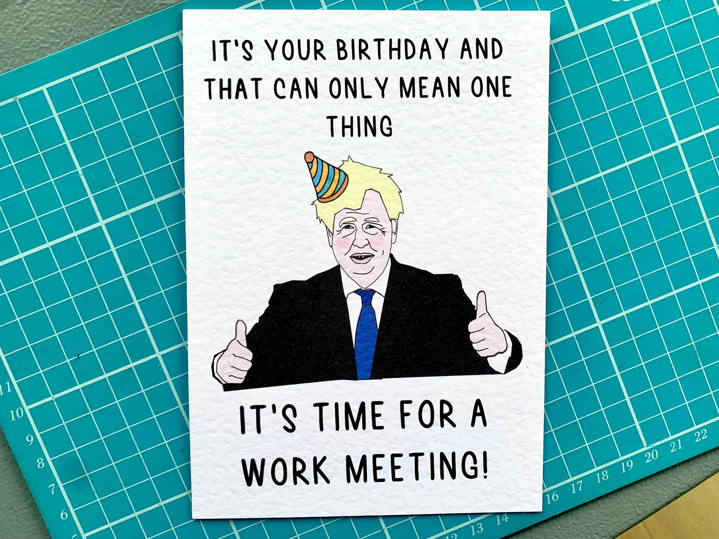 Boris Johnson Birthday Greeting Card - Funny Boris Card- Work Event- Party