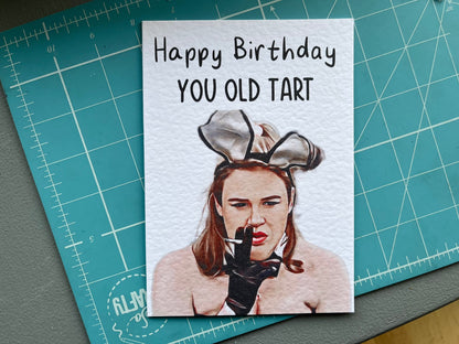 Bridget Jones Greeting Card - Happy Birthday - You Old Tart- Humorous Card