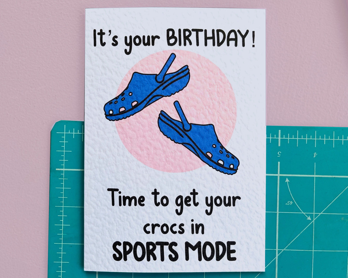 Funny Croc Greeting Card - Sports Mode -  It's Your Birthday-  Happy Birthday - Humorous