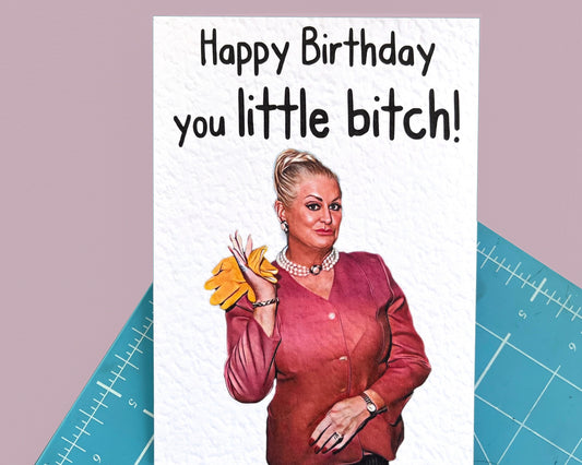 Kim Woodburn Birthday Card - Funny Greeting Card - Big Brother - Famous Celebrity