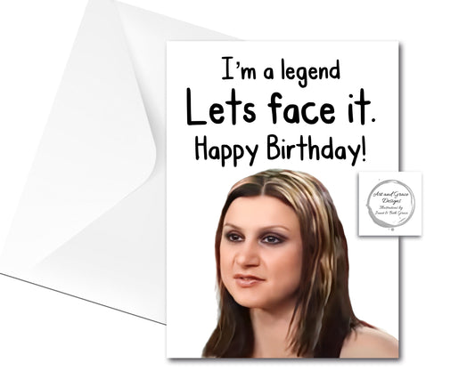 Rachel X Factor Card - Funny Audition X Factor - Funny Rude Birthday Greeting Card