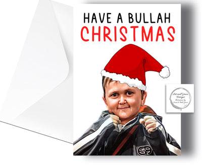 Hasbulla Christmas Greeting Card - Happy Birthday - Have A Bulla Christmas- Humorous Card - Funny
