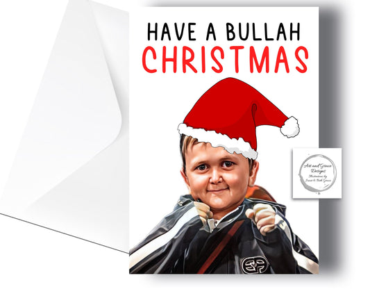 Hasbulla Christmas Greeting Card - Happy Birthday - Have A Bulla Christmas- Humorous Card - Funny