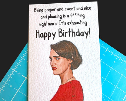 Fleabag Greeting Card - Phoebe Bridge- Lance - Funny Card - Famous Comedy Show - Famous Actor